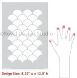 Moroccan Scallops Furniture Stencil Royal Design Studio Stencils Gaysha Paint & Pattern 