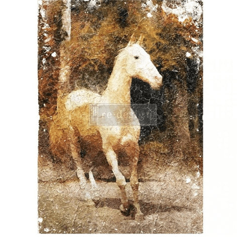 White Majesty A1 Decoupage Paper