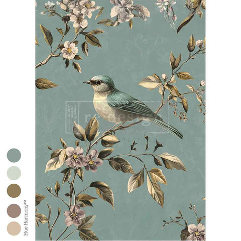 Blue Song Decoupage Paper