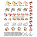 Vintage Rose  Knob Transfers