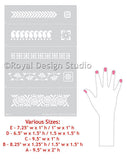 Sari Border Series Indian Furniture Stencil