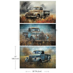 Wheels of Time Decoupage Paper