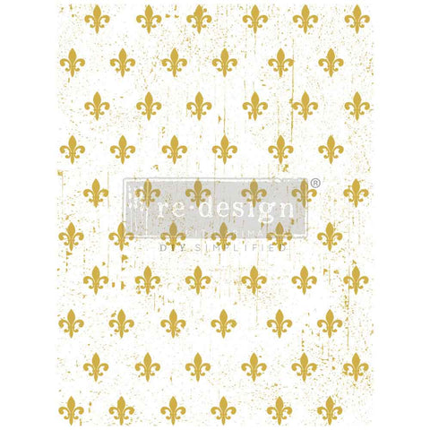 Kacha Fleur De Lis Gold Foil Transfer