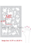 Otomi Folk Art Furniture Stencil - Small