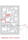 Otomi Folk Art Furniture Stencil - Small