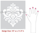 Ornamental Flower Furniture Stencil Royal Design Studio Stencils Gaysha Paint & Pattern 