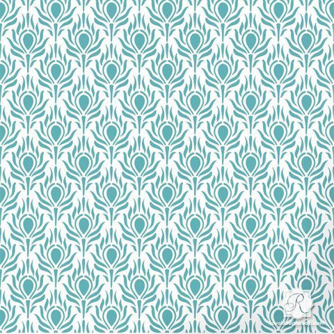 Peacock Fancy Craft Stencil Royal Design Studio Stencils Gaysha Paint & Pattern 