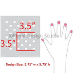 Polka Heart Furniture Stencil Royal Design Studio Stencils Gaysha Paint & Pattern 