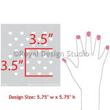 Polka Heart Furniture Stencil Royal Design Studio Stencils Gaysha Paint & Pattern 