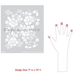 Spring Rose Blossoms Furniture Stencil Royal Design Studio Stencils Gaysha Paint & Pattern 