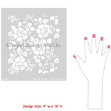 Spring Rose Blossoms Furniture Stencil Royal Design Studio Stencils Gaysha Paint & Pattern 