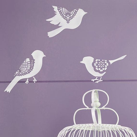 Sweet Tweets Lace Bird Set A - Small Royal Design Studio Stencils Gaysha Paint & Pattern 