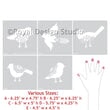 Sweet Tweets Lace Bird Set B - Small Royal Design Studio Stencils Gaysha Paint & Pattern 