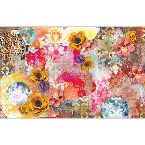 Abstract Beauty CeCe Decoupage Paper Redesign with Prima Gaysha Chalk Paint 