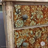 Allover Brocade Furniture Stencil Royal Design Studio Stencils Gaysha Chalk Paint 