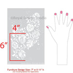 Allover Brocade Furniture Stencil Royal Design Studio Stencils Gaysha Chalk Paint 