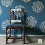 Ananda Mandala - Medium 21" x 21" Royal Design Studio Stencils Gaysha Chalk Paint 
