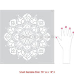 Ananda Mandala Stencil - Small 16" x 16" Royal Design Studio Stencils Gaysha Chalk Paint 
