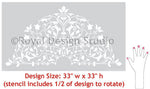 Arabesque Ceiling Medallion Royal Design Studio Stencils Gaysha Chalk Paint 
