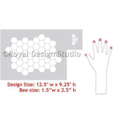 Beehive Allover Furniture Stencil Royal Design Studio Stencils Gaysha Chalk Paint 