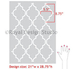 Casablanca Trellis Large Allover Royal Design Studio Stencils Gaysha Chalk Paint 