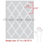 Casablanca Trellis Large Allover Royal Design Studio Stencils Gaysha Chalk Paint 
