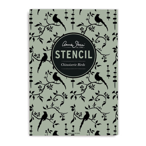 Chinoiserie Birds Stencil Annie Sloan Stencils Gaysha Chalk Paint 