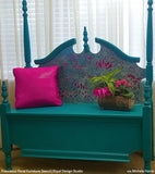 Francesca Floral Damask Furniture Stencil Royal Design Studio Stencils Gaysha Chalk Paint 