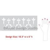 Grand Mughal Border Stencil Royal Design Studio Stencils Gaysha Chalk Paint 