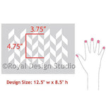 Herringbone Pattern Craft Stencil Royal Design Studio Stencils Gaysha Chalk Paint 