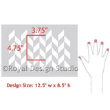 Herringbone Pattern Craft Stencil Royal Design Studio Stencils Gaysha Chalk Paint 