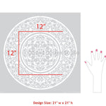Mandala Medallion Stencil Royal Design Studio Stencils Gaysha Chalk Paint 