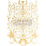 Manor Swirls Kacha Gold Transfer Redesign with Prima® Gaysha Chalk Paint 