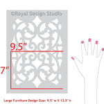 Mansion House Grille Trellis Furniture - Large Royal Design Studio Stencils Gaysha Chalk Paint 