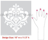 Ornamental Flower Royal Design Studio Stencils Gaysha Chalk Paint 