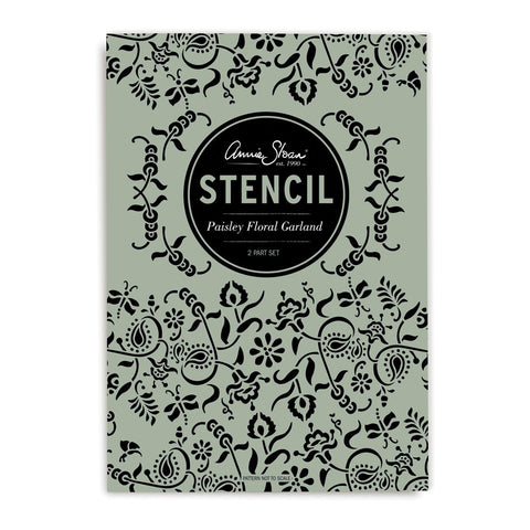 Paisley Floral Garland Stencil Annie Sloan Stencils Gaysha Chalk Paint 