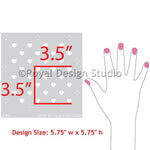 Polka Heart Furniture Stencil Royal Design Studio Stencils Gaysha Chalk Paint 