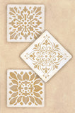 Renaissance Tile Stencils Set A - Small 6" x 6" Royal Design Studio Stencils Gaysha Chalk Paint 
