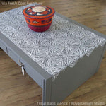 Tribal Batik Furniture Stencil Royal Design Studio Stencils Gaysha Chalk Paint 