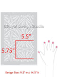 Tribal Batik Furniture Stencil Royal Design Studio Stencils Gaysha Chalk Paint 